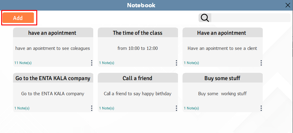 Notebook software and diary For PC