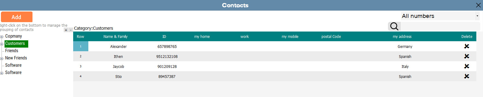 Free Contacts App for pc